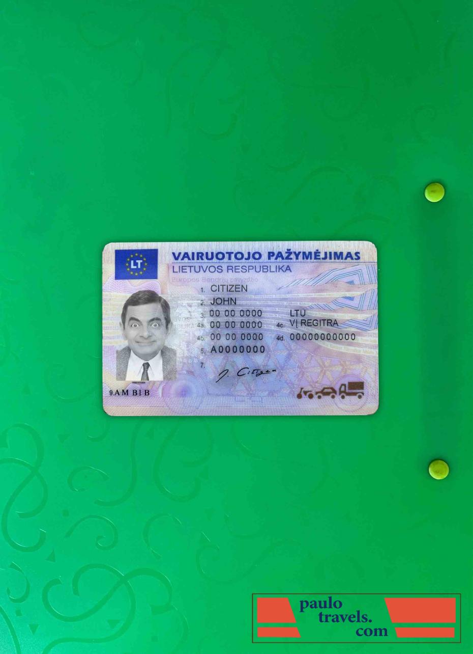 Litva (Lithuania) DL photolook FRONT PSD template